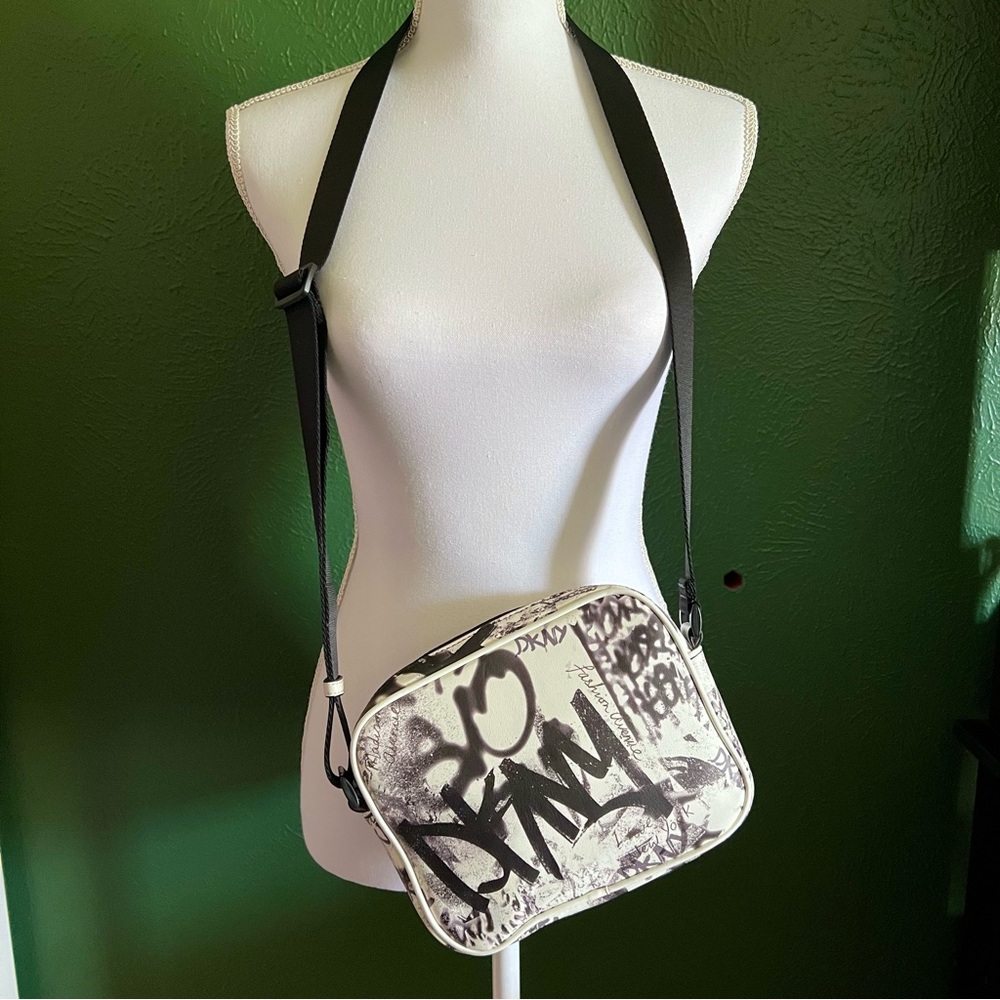 DKNY Black and White Crossbody Bag